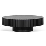 Ex Display - Alfaro Oak Round Coffee Table - Black Coffee Table Century-Core   