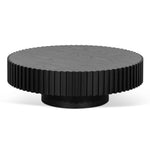 Ex Display - Alfaro Oak Round Coffee Table - Black Coffee Table Century-Core   