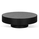 Ex Display - Alfaro Oak Round Coffee Table - Black Coffee Table Century-Core   