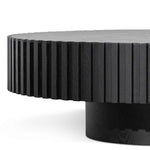 Ex Display - Alfaro Oak Round Coffee Table - Black Coffee Table Century-Core   