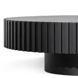 Ex Display - Alfaro Oak Round Coffee Table - Black Coffee Table Century-Core   