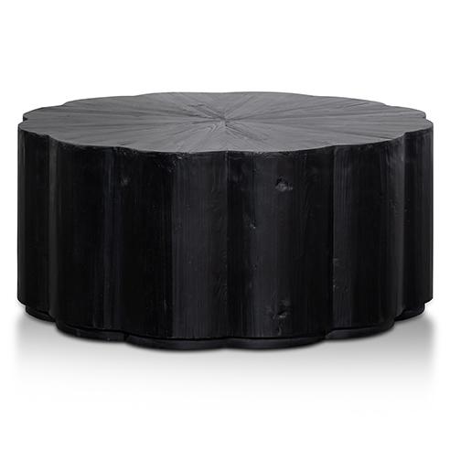 Danica 100cm Round Coffee Table - Full Black