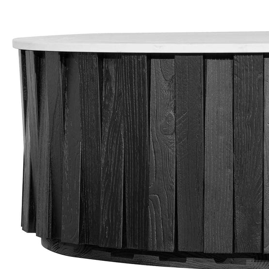 Tulisa Porcelain Marble Round Coffee Table - Black CF6478-NI