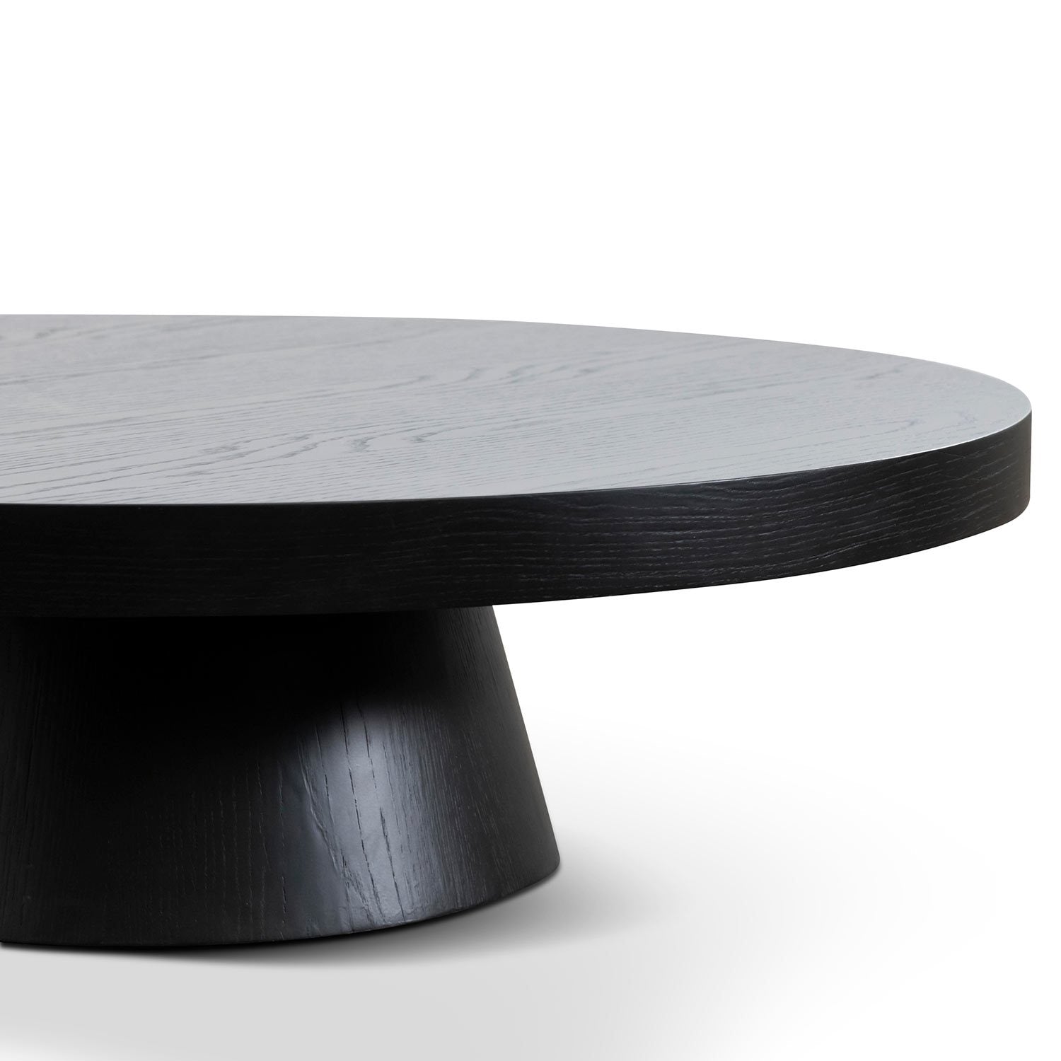 Erna 1.1m Round Coffee Table - Black Oak Coffee Table Century-Core   