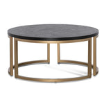 Wilma Round Coffee Table - Peppercorn and Brass Coffee Table VN-Core   