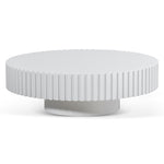 Alfaro Oak Round Coffee Table - White Coffee Table Century-Core   