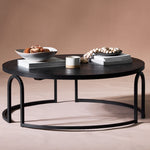Hardin Oak Coffee Table - Full Black Coffee Table Nicki-Core   