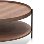 Zelma 90cm Round Coffee Table - Walnut Coffee Table Dwood-Core   