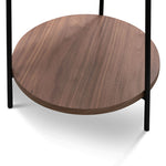 Zelma 44cm Round Side Table - Walnut CF6849-DW