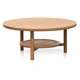 Justina Solid Oak Round Coffee Table - Natural Coffee Table Oakwood-Core   