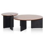 Nest of Ewing Light Walnut Coffee Table - Black Legs Coffee Table KD-Core   