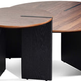 Nest of Ewing Light Walnut Coffee Table - Black Legs Coffee Table KD-Core   