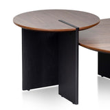 Nest of Ewing Light Walnut Coffee Table - Black Legs Coffee Table KD-Core   