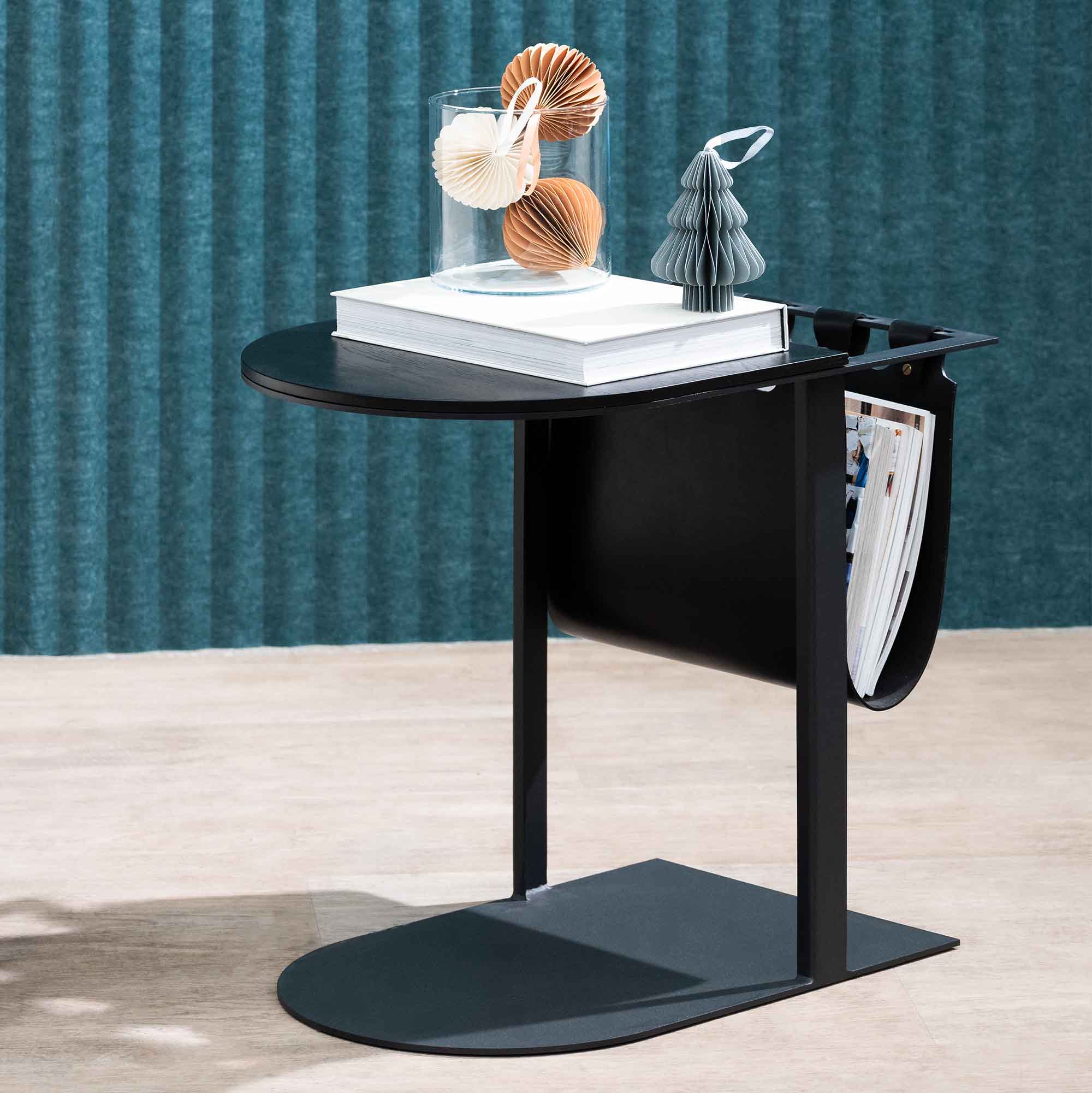 Gonzales 55cm Side Table - Full Black Side Table M-Sun-Core   