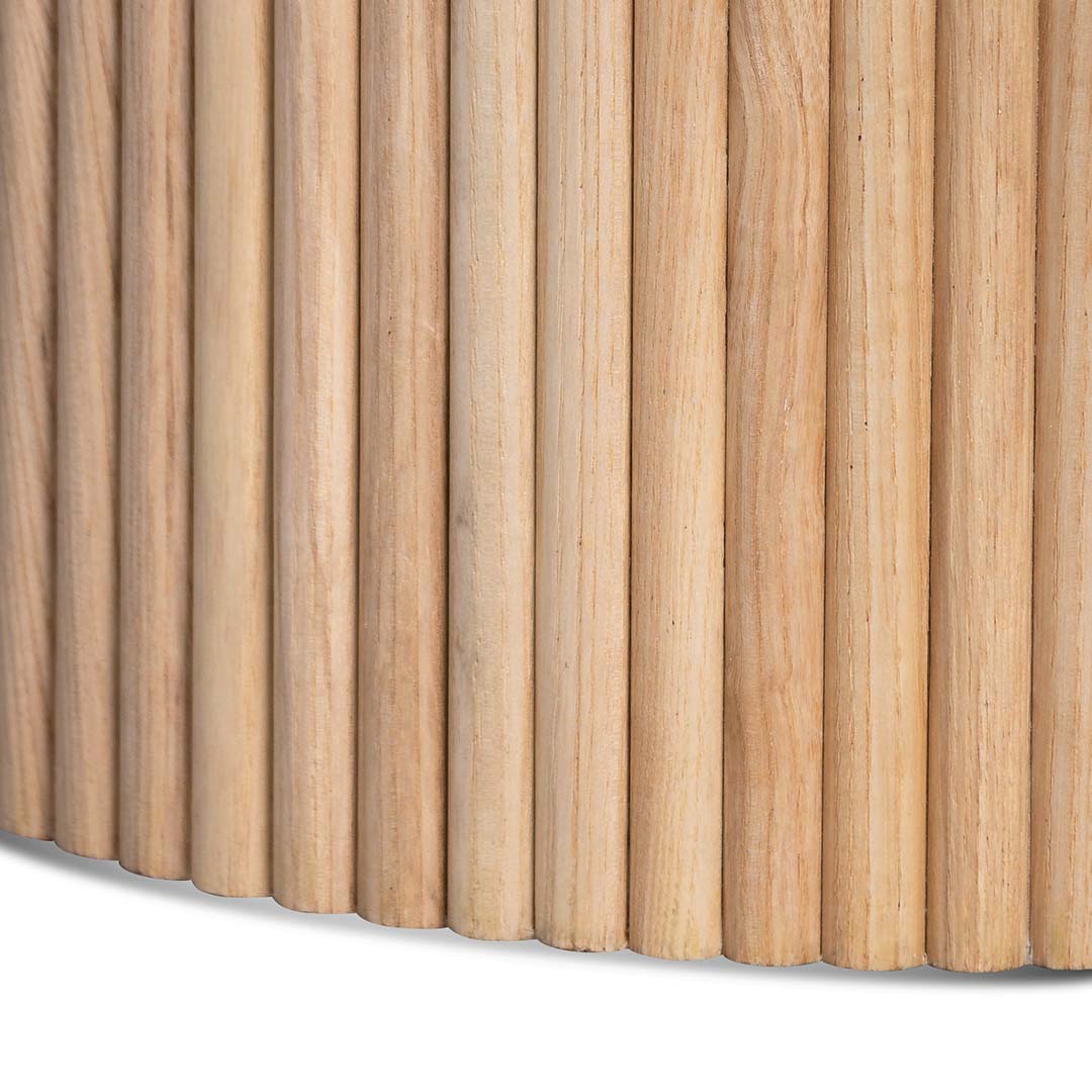 Macleod 1.3m Marble Top Oval Coffee Table - Natural Coffee Table Dwood-Core   