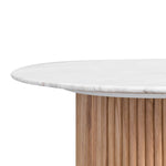 Macleod 1.3m Marble Top Oval Coffee Table - Natural Coffee Table Dwood-Core   