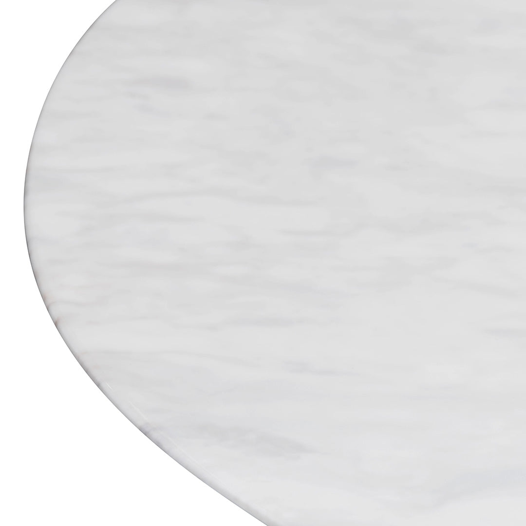 Macleod 1.3m Marble Top Oval Coffee Table - Natural Coffee Table Dwood-Core   