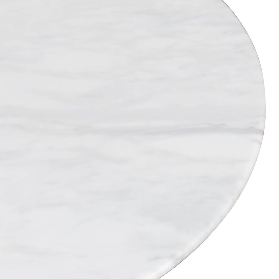 Macleod 1.3m Marble Top Oval Coffee Table - Natural Coffee Table Dwood-Core   