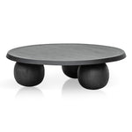Maxine 100cm Elm Ball Coffee Table - Full Black Coffee Table Nicki-Core   