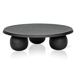 Ex Display - Maxine 100cm Elm Ball Coffee Table - Full Black Coffee Table Nicki-Core