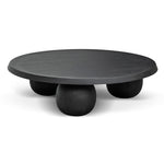 Ex Display - Maxine 100cm Elm Ball Coffee Table - Full Black Coffee Table Nicki-Core