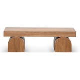 Ex Display - Henley 1.3m Elm Coffee Table - Natural Coffee Table Nicki-Core   