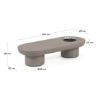 Bali Cement Outdoor Coffee Table - Ash Grey Outdoor Table The Form-Local   