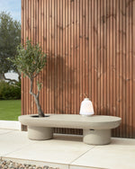Bali Cement Outdoor Coffee Table - Ash Grey Outdoor Table The Form-Local   