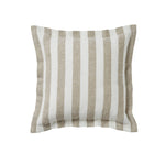 Weave Luca 50cm European Linen Stripe Cushion - Clay CU7125-WE