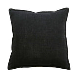 Baya Flaxmill Linen Cushion - Black Cushion Furtex-Local