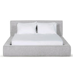 Castillo Queen Sized Bed Frame - Charcoal White Boucle BD6899-YO