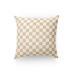 Check 50cm Square Cushion - Fawn CU7090-WA