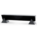 Davila 1.9m Elm Bench - Full Black Bench Nicki-Core   