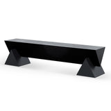 Davila 1.9m Elm Bench - Full Black Bench Nicki-Core   