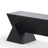 Davila 1.9m Elm Bench - Full Black Bench Nicki-Core   