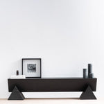 Davila 1.9m Elm Bench - Full Black Bench Nicki-Core   