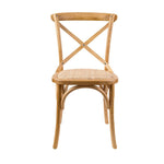 Province Cross-Back Solid Oak Chair - Natural Dining Chair VV Imports-Local   