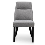 Rivera Fabric Dining Chair - Graphite Grey - Black Legs Dining Chair K Sofa-Core