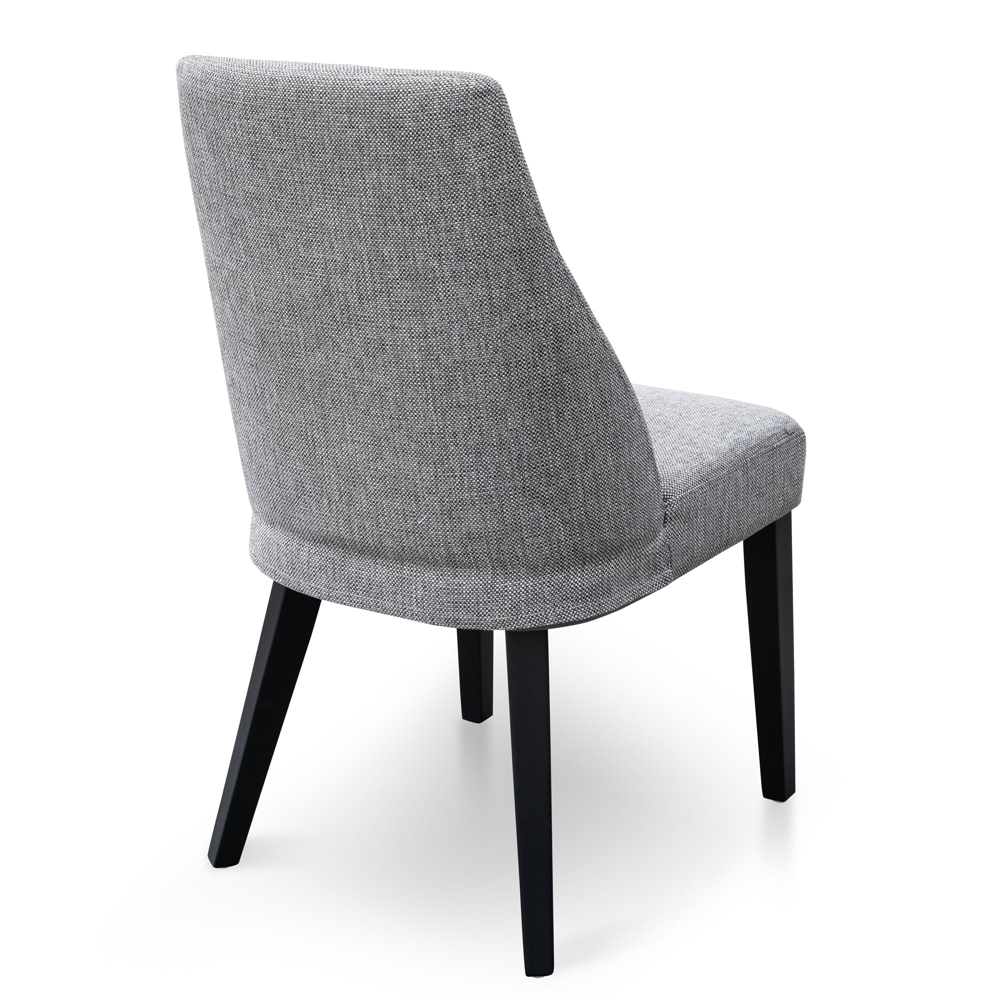 Rivera Fabric Dining Chair - Graphite Grey - Black Legs Dining Chair K Sofa-Core