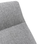 Rivera Fabric Dining Chair - Graphite Grey - Black Legs Dining Chair K Sofa-Core