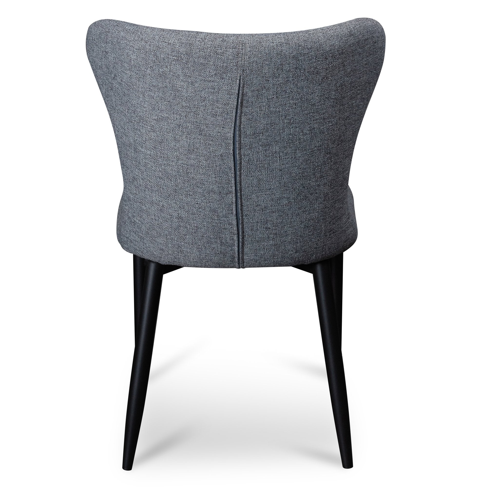 Mavis Fabric Dining Chair - Pebble Grey in Black Legs Dining Chair St Chairs-Core   