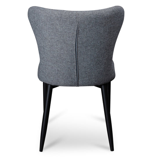 Mavis Fabric Dining Chair - Pebble Grey in Black Legs DC6114-ST