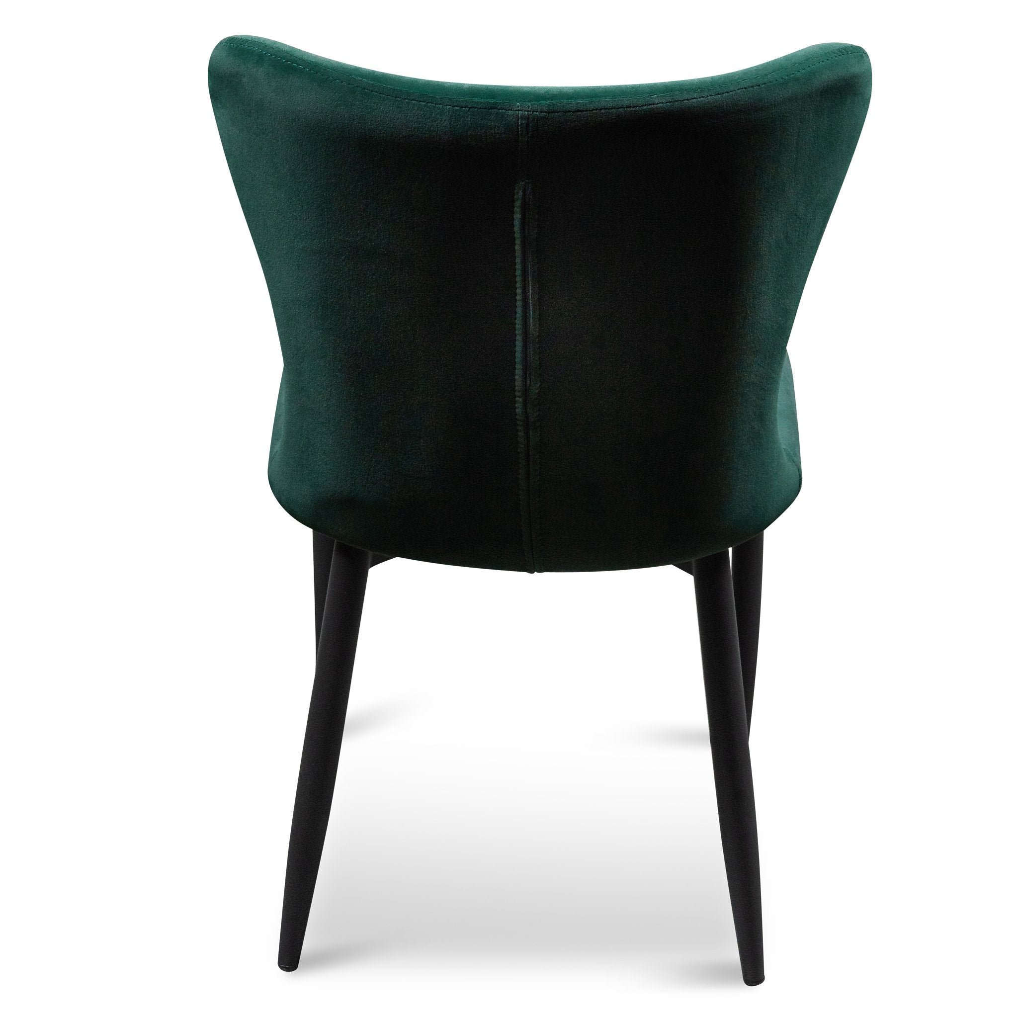 Mavis Dining Chair - Dark Green Velvet in Black Legs - Last One Dining Chair St Chairs-Core   