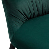 Mavis Dining Chair - Dark Green Velvet in Black Legs - Last One Dining Chair St Chairs-Core   