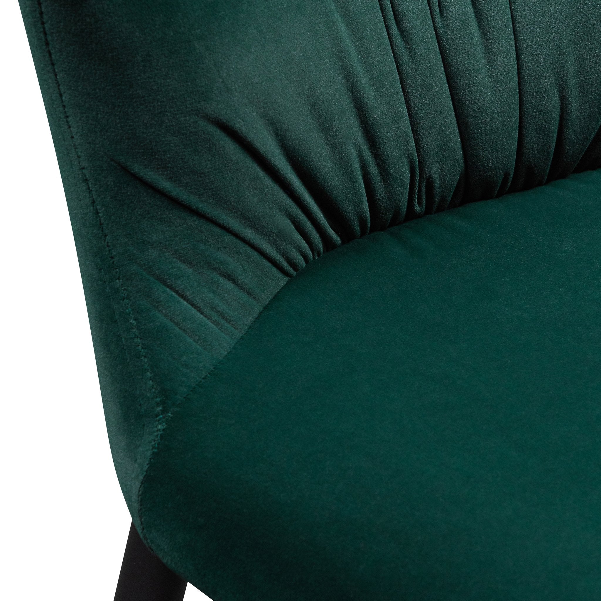 Mavis Dining Chair - Dark Green Velvet in Black Legs - Last One Dining Chair St Chairs-Core   