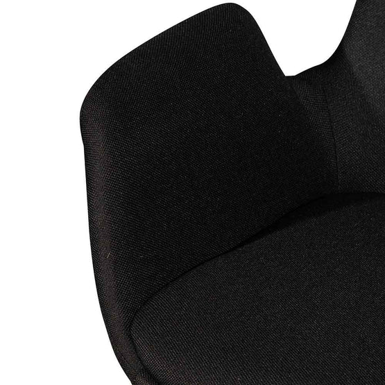 Set of 2 - Alice Fabric Dining Chair - Black Dining Chair Sendo-Core   