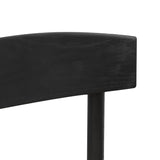 Erika Rattan Black Dining Chair - Natural Seat Dining Chair Oakwood-Core