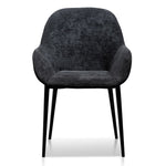 Lynton Fabric Dining Chair - Black - Last One Dining Chair Swady-Core   