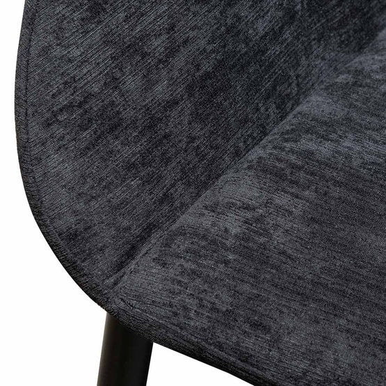 Lynton Fabric Dining Chair - Black - Last One Dining Chair Swady-Core   