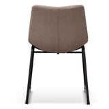 Set of 2 - Darcy Fabric Dining Chair - Brown Grey Dining Chair Sendo-Core   